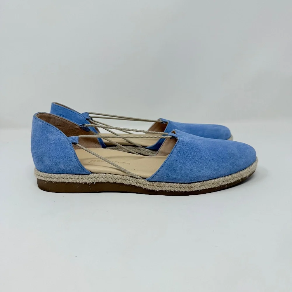 Paul Green Alegra Espadrille In Pacific Soft Suede Sz 9